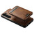 Samsung Galaxy S24 5G Suteni H15 MagSafe Oil Eax Leather Detachable Wallet Back Phone Case - Brown