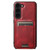 Samsung Galaxy S24 5G Suteni H15 MagSafe Oil Eax Leather Detachable Wallet Back Phone Case - Red