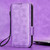 Samsung Galaxy S24 5G Symmetrical Triangle Leather Phone Case - Purple