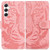 Samsung Galaxy S24 5G Tiger Embossing Pattern Flip Leather Phone Case - Pink