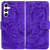 Samsung Galaxy S24 5G Tiger Embossing Pattern Flip Leather Phone Case - Purple