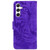 Samsung Galaxy S24 5G Tiger Embossing Pattern Flip Leather Phone Case - Purple
