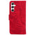 Samsung Galaxy S24 5G Tiger Embossing Pattern Flip Leather Phone Case - Red