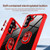 Samsung Galaxy S24 5G TPU + PC Lens Protection Phone Case with Ring Holder - Red