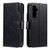 Samsung Galaxy S24 5G Tri-Fold 9-Card Wallets Leather Phone Case - Black