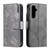 Samsung Galaxy S24 5G Tri-Fold 9-Card Wallets Leather Phone Case - Grey