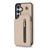 Samsung Galaxy S24 5G YM006 Skin Feel Zipper Card Bag Phone Case with Dual Lanyard - Apricot