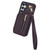 Samsung Galaxy S24 5G YM006 Skin Feel Zipper Card Bag Phone Case with Dual Lanyard - Dark Purple