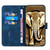 Samsung Galaxy S24 5G YX0060 Elephant Head Embossed Phone Leather Case with Lanyard - Royal Blue
