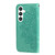 Samsung Galaxy S24 7-petal Flowers Embossing Leather Phone Case - Green