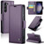 Samsung Galaxy S24 CaseMe 023 Butterfly Buckle Litchi Texture RFID Anti-theft Leather Phone Case - Pearly Purple