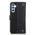 Samsung Galaxy S24 Copper Buckle Nappa Texture Leather Phone Case - Black