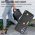 Samsung Galaxy S24 DF-09 Crossbody Litchi texture Card Bag Design PU Phone Case - Black