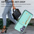 Samsung Galaxy S24 DF-09 Crossbody Litchi texture Card Bag Design PU Phone Case - Cyan