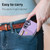 Samsung Galaxy S24 DF-09 Crossbody Litchi texture Card Bag Design PU Phone Case - Purple
