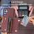Samsung Galaxy S24 DF-09 Crossbody Litchi texture Card Bag Design PU Phone Case - Wine Red
