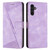 Samsung Galaxy S24 Dream Triangle Leather Phone Case with Long Lanyard - Purple