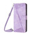 Samsung Galaxy S24 Dream Triangle Leather Phone Case with Long Lanyard - Purple