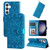 Samsung Galaxy S24 Embossed Sunflower Leather Phone Case - Blue