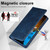 Samsung Galaxy S24 LC.IMEEKE RFID Anti-theft Leather Phone Case - Blue