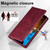 Samsung Galaxy S24 LC.IMEEKE RFID Anti-theft Leather Phone Case - Red