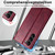 Samsung Galaxy S24 LC.IMEEKE RFID Anti-theft Leather Phone Case - Red