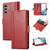 Samsung Galaxy S24 LC.IMEEKE Skin-friendly Card Slots Leather Phone Case - Red