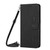 Samsung Galaxy S24 Skin Feel Heart Embossed Leather Phone Case with Long Lanyard - Black