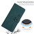 Samsung Galaxy S24 Skin Feel Heart Embossed Leather Phone Case with Long Lanyard - Green