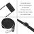 Samsung Galaxy S24 Skin Feel Stripe Pattern Leather Phone Case with Long Lanyard - Black