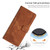 Samsung Galaxy S24 Skin Feel Stripe Pattern Leather Phone Case with Long Lanyard - Brown