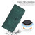 Samsung Galaxy S24 Skin Feel Stripe Pattern Leather Phone Case with Long Lanyard - Green