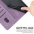 Samsung Galaxy S24 Skin Feel Stripe Pattern Leather Phone Case with Long Lanyard - Purple