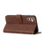Samsung Galaxy S24 Stitching Calf Texture Buckle Leather Phone Case - Brown