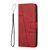 Samsung Galaxy S24 Stitching Calf Texture Buckle Leather Phone Case - Red