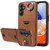 Samsung Galaxy A14 4G / 5G Calf Texture Card Slot Ring Holder Phone Case - Brown