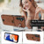 Samsung Galaxy A14 4G / 5G Calf Texture Card Slot Ring Holder Phone Case - Brown