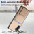 Samsung Galaxy A14 4G/5G Carbon Fiber Card Bag Fold Stand Phone Case - Khaki