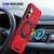 Samsung Galaxy A14 4G/5G MagSafe Magnetic Shockproof Phone Case with Ring Holder - Red