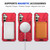 Samsung Galaxy A14 4G/5G MagSafe Magnetic Shockproof Phone Case with Ring Holder - Red