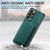 Samsung Galaxy A14 4G/5G Retro Leather Card Bag Magnetic Phone Case - Green