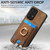Samsung Galaxy A14 4G/5G Retro Splitable Magnetic Card Bag Leather Phone Case - Brown