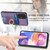 Samsung Galaxy A14 4G/5G Retro Splitable Magnetic Card Bag Leather Phone Case - Purple