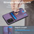 Samsung Galaxy A14 4G/5G Retro Splitable Magnetic Card Bag Leather Phone Case - Purple