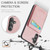 Samsung Galaxy A14 5G Fierre Shann Crazy Horse Card Holder Back Cover PU Phone Case - Pink