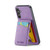 Samsung Galaxy A14 5G Fierre Shann Crazy Horse Card Holder Back Cover PU Phone Case - Purple