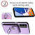 Samsung Galaxy A14 5G Organ Card Bag Ring Holder PU Phone Case - Purple