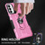 Samsung Galaxy A14 5G Ring Holder Armor Hybrid Phone Case - Pink
