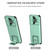 Samsung Galaxy A14 5G Stereoscopic Holder Sliding Camshield Phone Case - Light Green