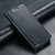 Samsung Galaxy A14 5G Suteni Baroque Calf Texture Buckle Wallet Leather Phone Case - Blue